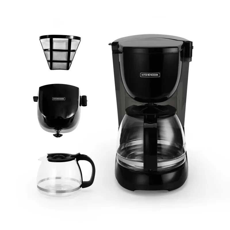 Cafetière filtre 10 tasses 750W 1,25L  Noir - KITCHENCOOK - COSYCOFFEE