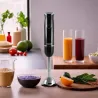 Mixeur plongeant pied inox 600W Noir - KITCHENCOOK - HANDXBLACK