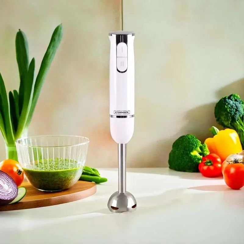 Mixeur plongeant pied inox 600W Blanc- KITCHENCOOK - HANDXWHITE