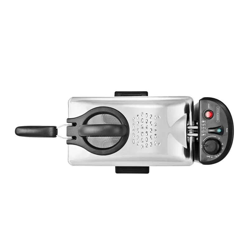 Friteuse semi-pro K-Fry avec vitre 2100W 3L Inox - KITCHENCOOK - KFRYINOX