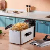 Friteuse semi-pro K-Fry avec vitre 2100W 3L Inox - KITCHENCOOK - KFRYINOX