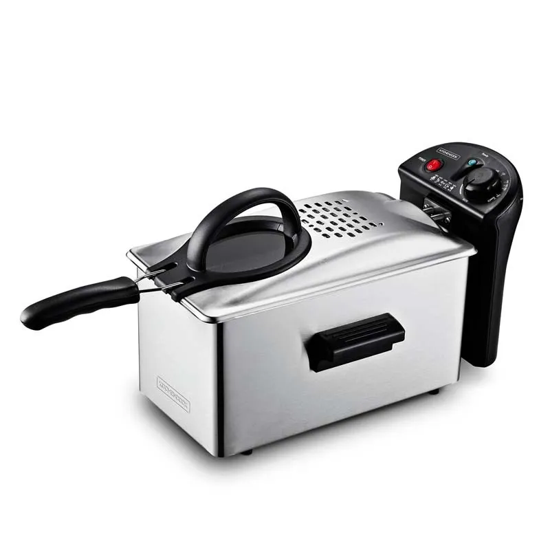 Friteuse semi-pro K-Fry avec vitre 2100W 3L Inox - KITCHENCOOK - KFRYINOX