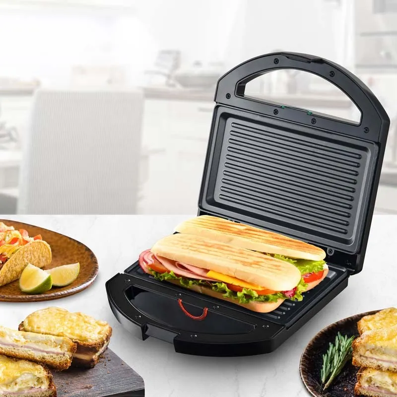 Grill panini électrique 750W 22,5x16 cm Noir - KITCHENCOOK - KGRILL