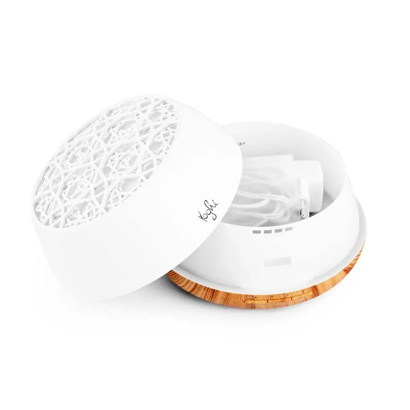 Diffuseur d'arôme et humidificateur LED 7W 400ml Blanc - YOGHI - AROMI400WHITE