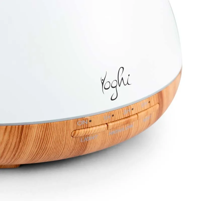 Diffuseur d'arôme et humidificateur LED 7W 400ml Blanc - YOGHI - AROMI400WHITE