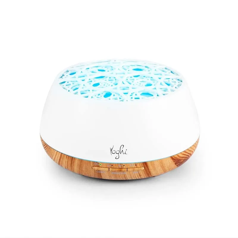 Diffuseur d'arôme et humidificateur LED 7W 400ml Blanc - YOGHI - AROMI400WHITE