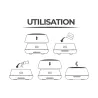 Diffuseur d'arôme et humidificateur LED 7W 400ml Blanc - YOGHI - AROMI400WHITE