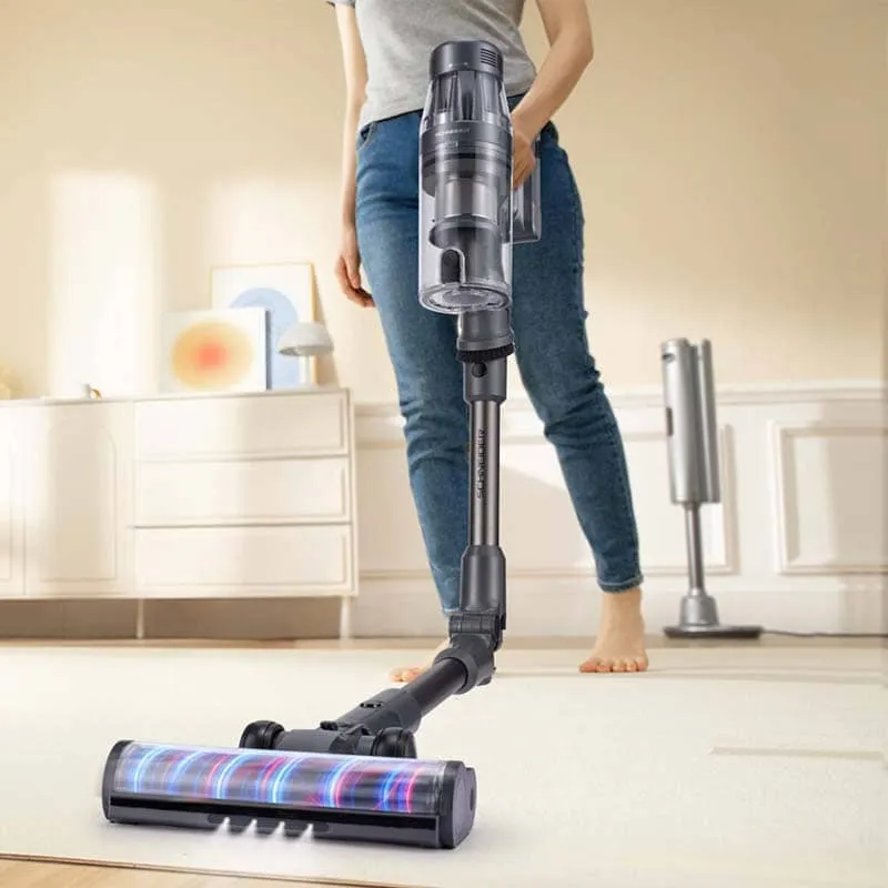 Aspirateur balai sans fil tube pliable 550W Gris - SCHNEIDER - SCHV55P