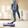 Aspirateur balai sans fil tube pliable 550W Gris - SCHNEIDER - SCHV55P