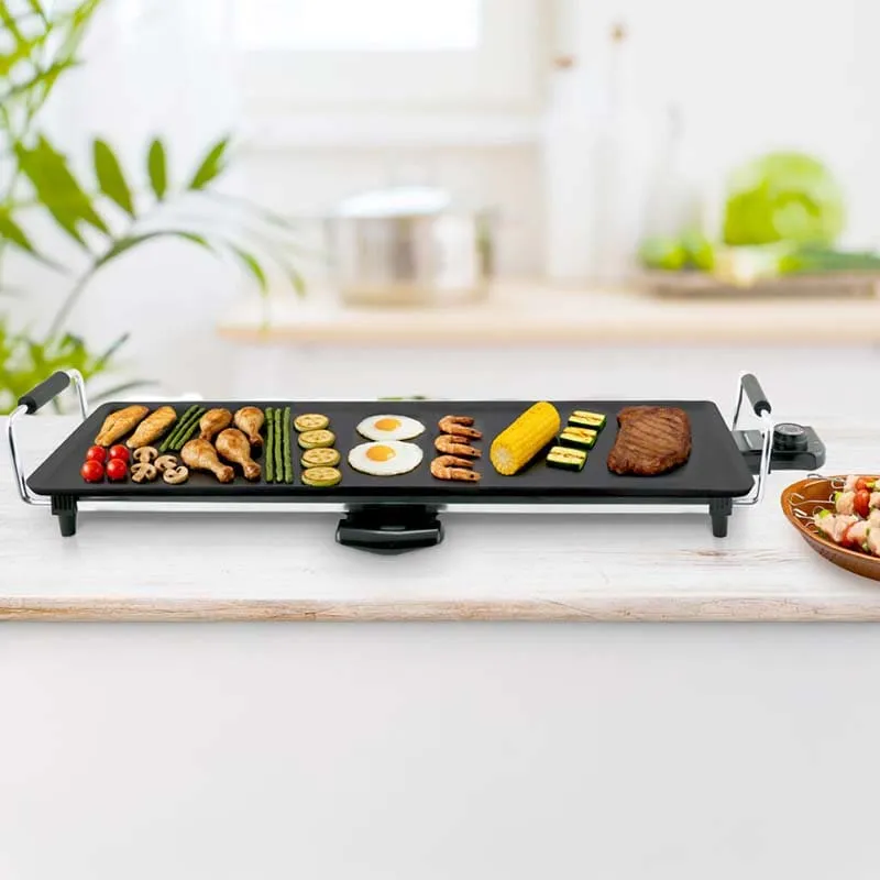 Plancha électrique XXL 1800W Noir - SCHNEIDER - ECLATD’ETE