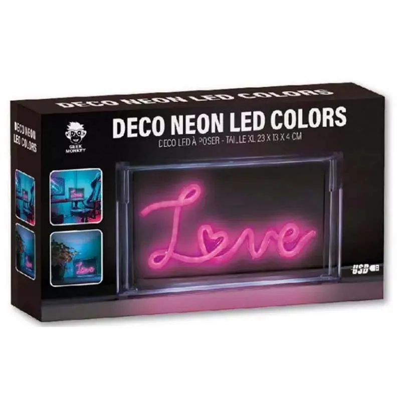 Néon LED Color RGB Love - GEEK MONKEY - GM445