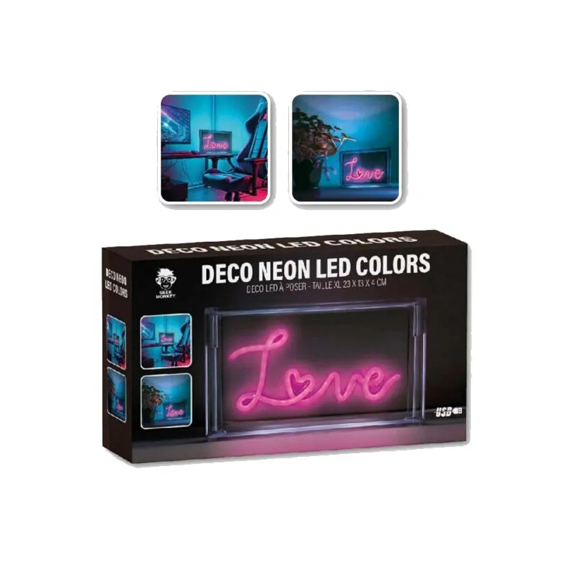 Néon LED Color RGB Love - GEEK MONKEY - GM445
