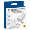 Chargeur secteur USB-C 20W avec câble USB-C vers Lightning 1,5 m - GEEK MONKEY - GM060