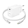 Kit Chargeur secteur 20W + Câble Lightning Blanc - AKASHI - ALT29991