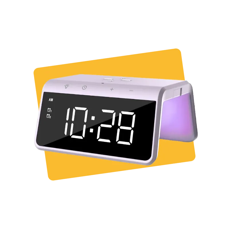 Radio réveil avec chargeur induction mauve - CALIBER - RADHCG019QI-PUCALI
