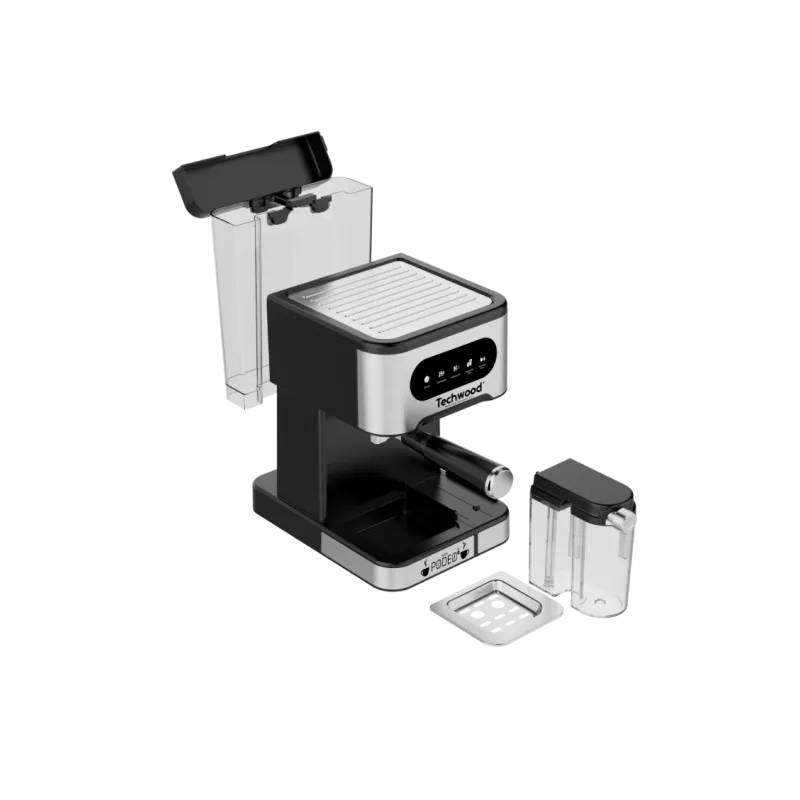 Machine à café expresso et mousseur à lait  - TECHWOOD - CAFTCA2081EXNTECH