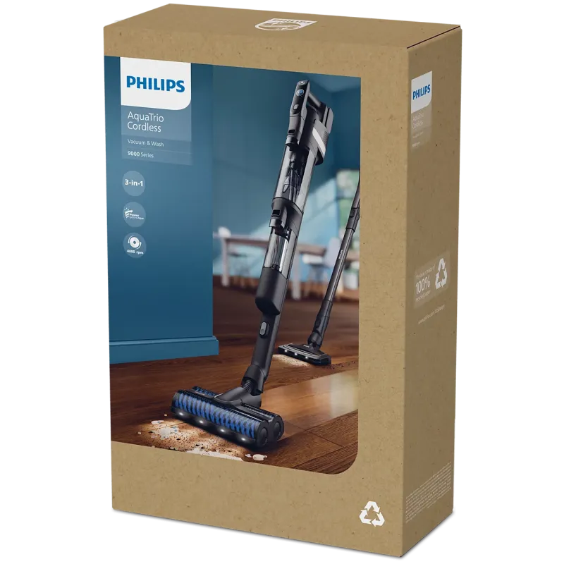 Aspirateur balai laveur AquaTrio Série 9000 - PHILIPS - XW9463/11