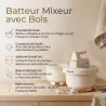 Batteur mixeur avec bol 500W - TECHWOOD - ROBTMB340TECH