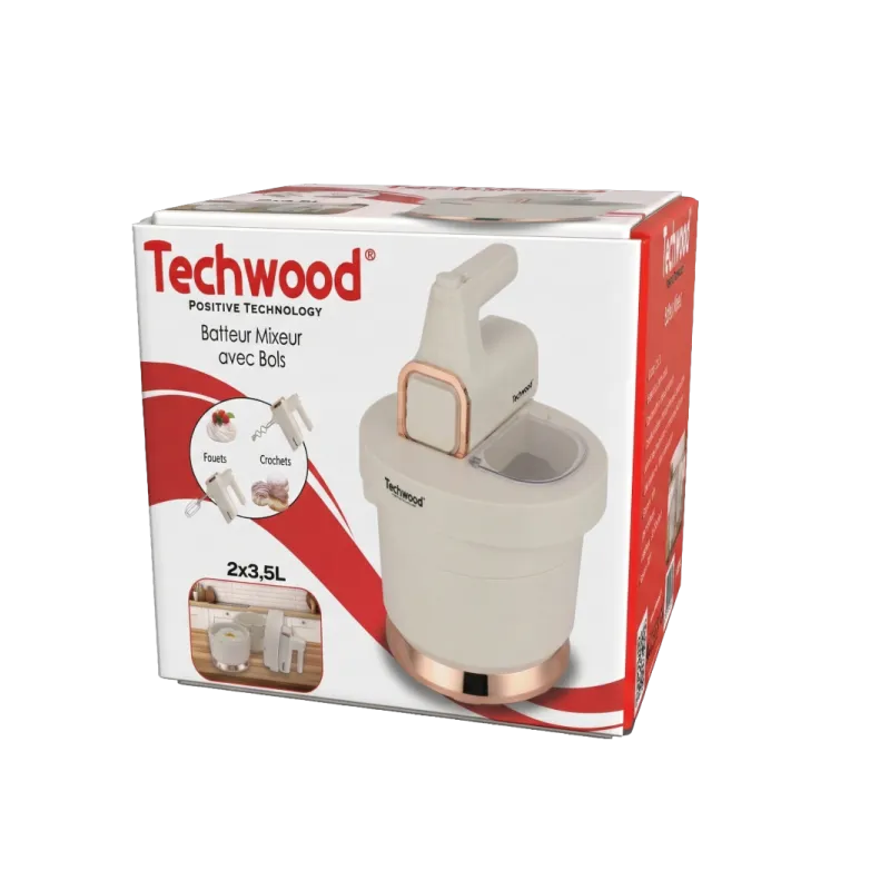 Batteur mixeur avec bol 500W - TECHWOOD - ROBTMB340TECH