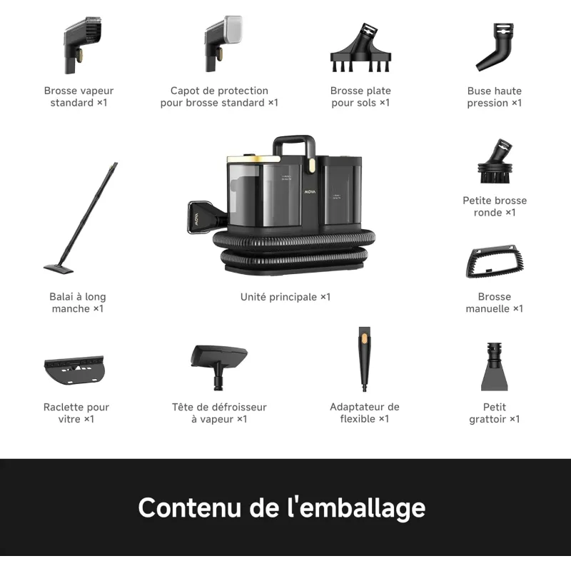 Injecteur extracteur vapeur S10 Steam Cleaner - MOVA - S10STEAMCLEANER