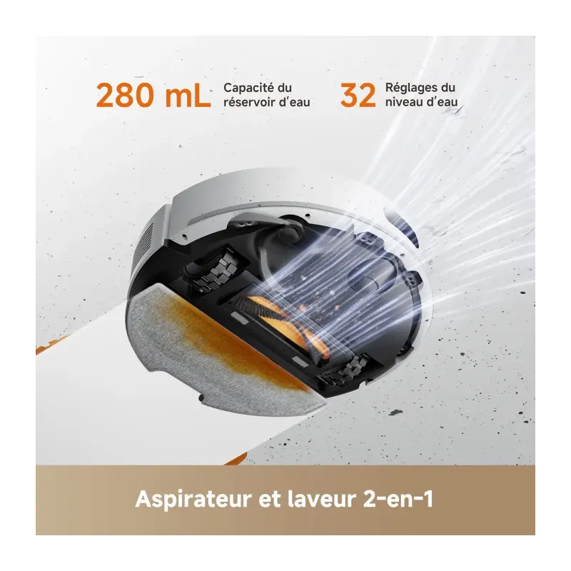 Aspirateur robot laveur D20 Air Plus blanc - DREAME - D20AIRPLUSWH