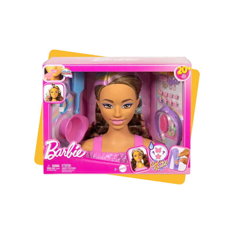 Tête à coiffer pour poupée Barbie brune MATTEL - Dès 3 ans