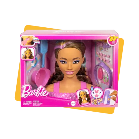 Tête à coiffer pour poupée Barbie brune MATTEL - Dès 3 ans