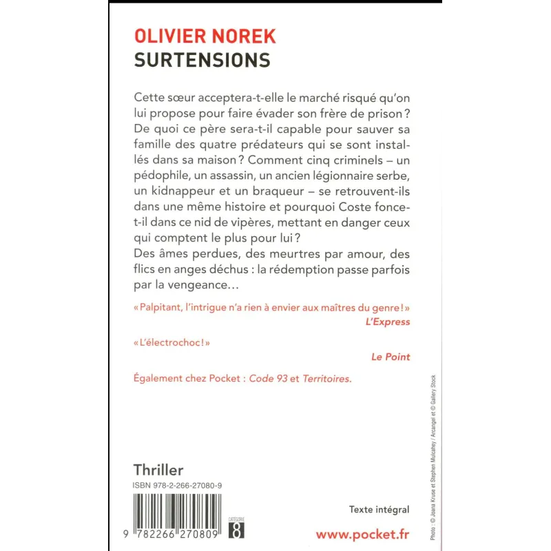 Surtensions - Olivier Norek - Pocket - Poche - ravate.com librairie reunion