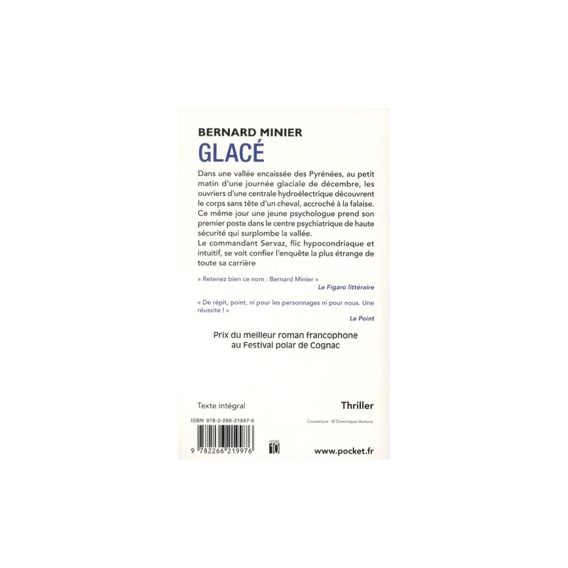 Glacé - Bernard Minier - Pocket - Poche - ravate.com librairie reunion