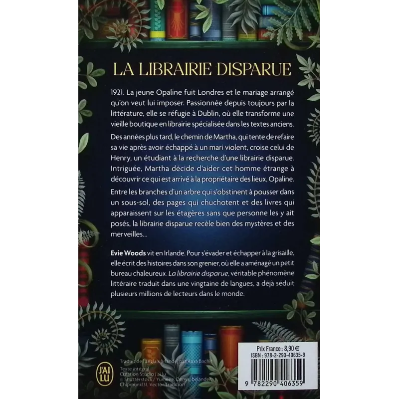 La librairie disparue - Evie Woods - J - ravate.com librairie reunion