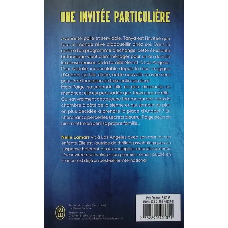 Une invitée particulière - Nelle Lamarr - J - ravate.com librairie reunion