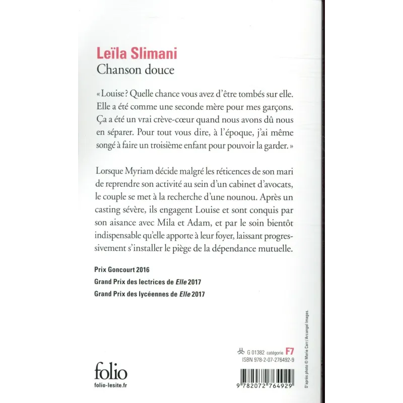 Chanson douce - Leïla Slimani - Folio - Poche - ravate.com librairie reunion