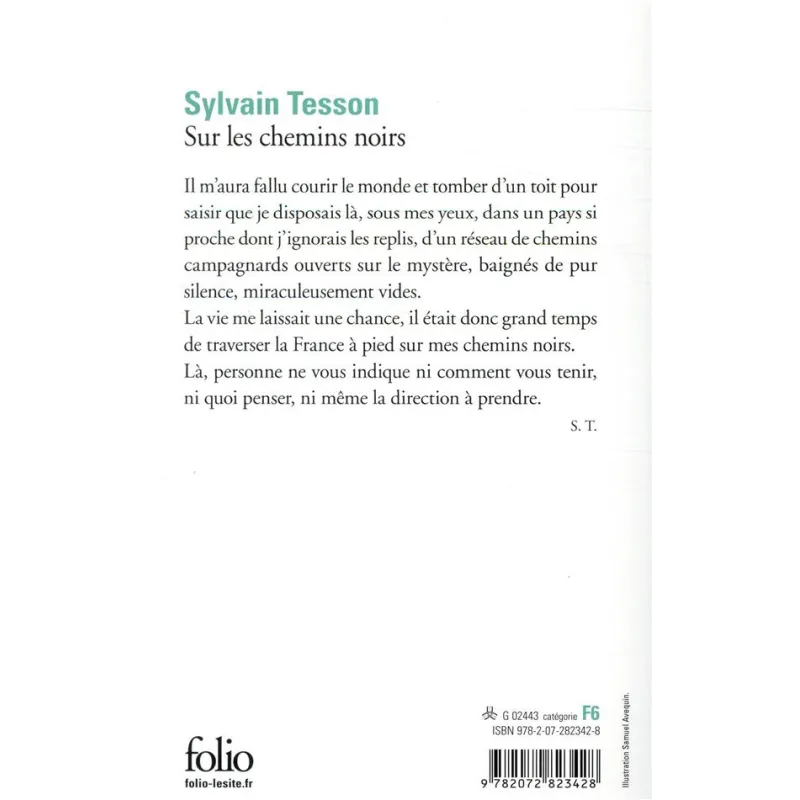 Sur les chemins noirs - Sylvain Tesson - Folio - Poche - ravate.com librairie reunion