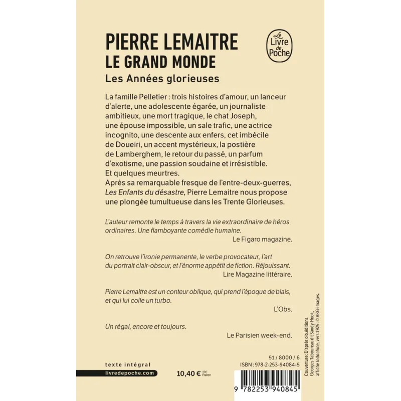 Le Grand Monde - Pierre Lemaitre - Le Livre de Poche - Poche - ravate.com librairie reunion