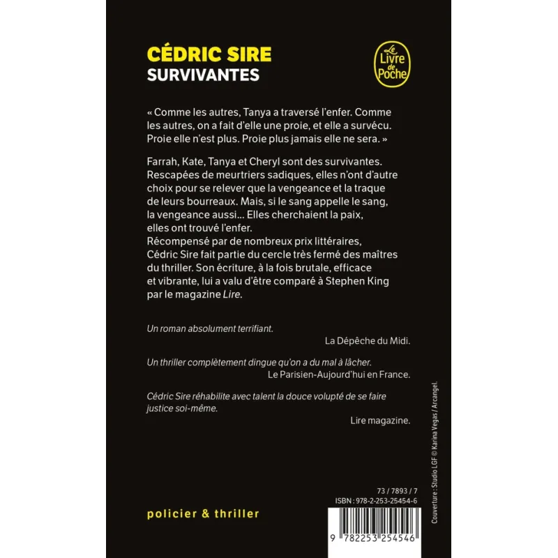 Survivantes - Cédric Sire - Le Livre de Poche - Poche - ravate.com librairie reunion