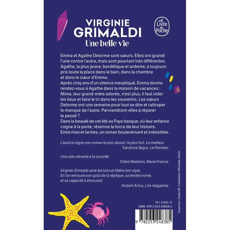 Une belle vie - Virginie Grimaldi - Le Livre de Poche - Poche - ravate.com librairie reunion