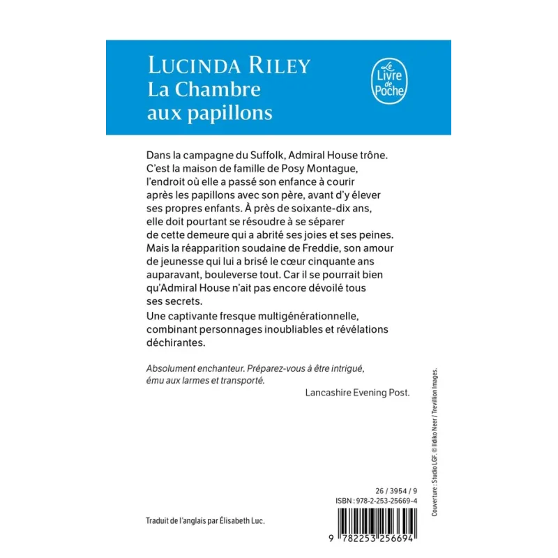 La Chambre aux papillons - Lucinda Riley - Le Livre de Poche - Poche - ravate.com librairie reunion