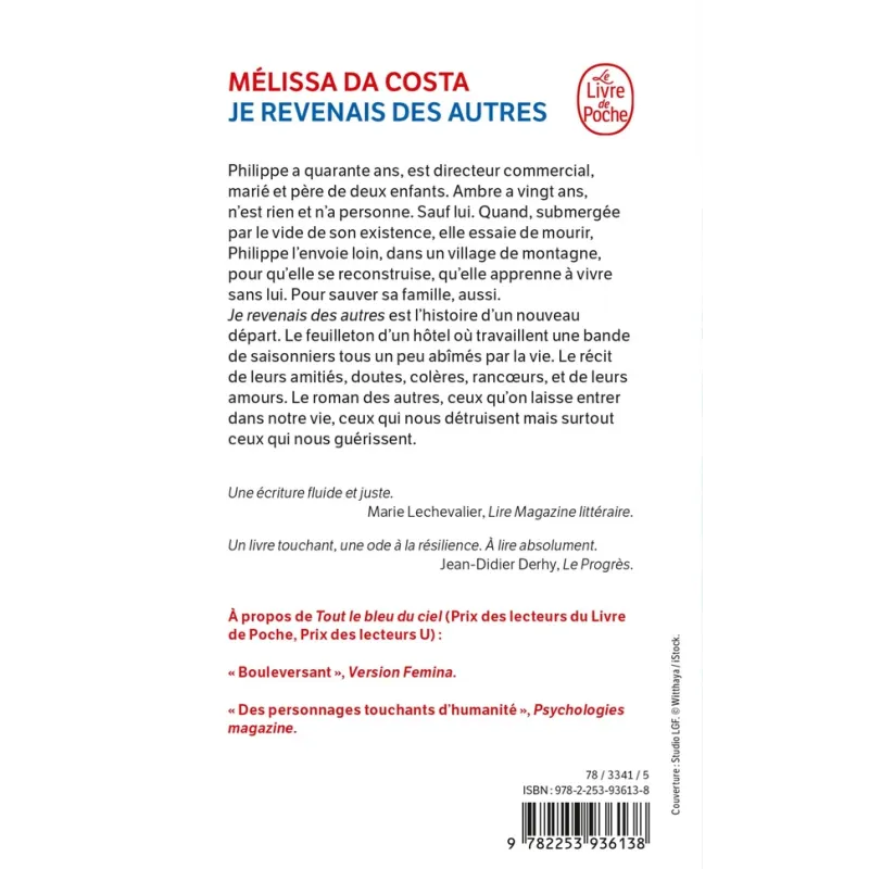 Je revenais des autres - Mélissa Da Costa - Le Livre de Poche - Poche - ravate.com librairie reunion