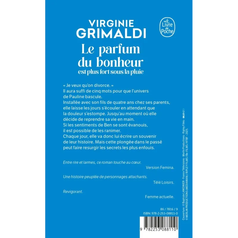 Le parfum du bonheur est plus fort sous la pluie - Virginie Grimaldi - Le Livre de Poche - Poche - ravate.com librairie reunion
