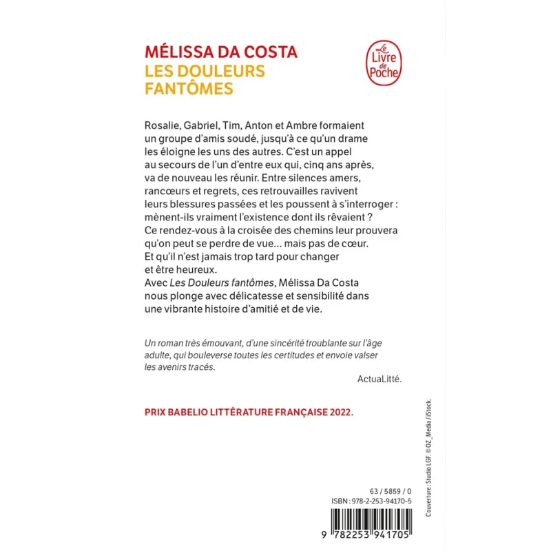 Les douleurs fantômes - Mélissa Da Costa - Le Livre de Poche - Poche - ravate.com librairie reunion