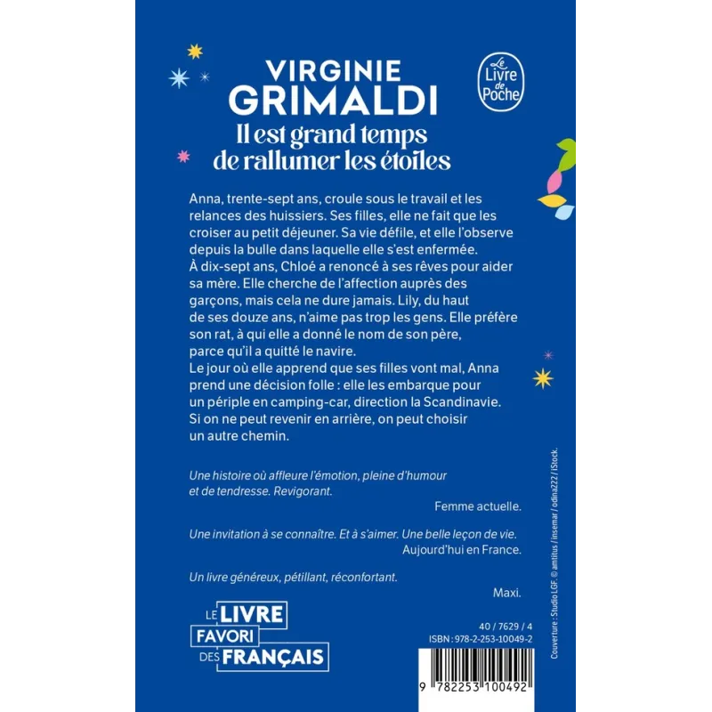 Il est grand temps de rallumer les étoiles - Virginie Grimaldi - Le Livre de Poche - Poche - ravate.com librairie reunion