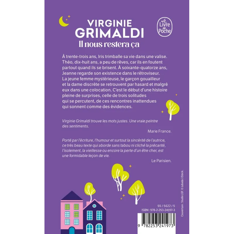 Il nous restera ça - Virginie Grimaldi - Le Livre de Poche - Poche - ravate.com librairie reunion