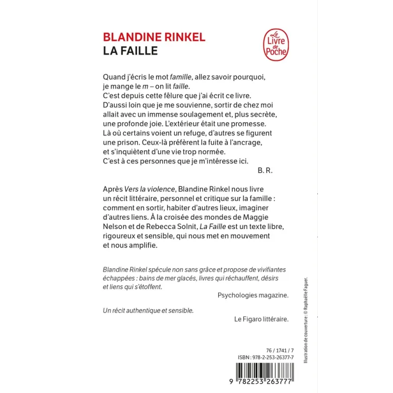 La Faille - Blandine Rinkel - Le Livre de Poche - Poche - ravate.com librairie reunion