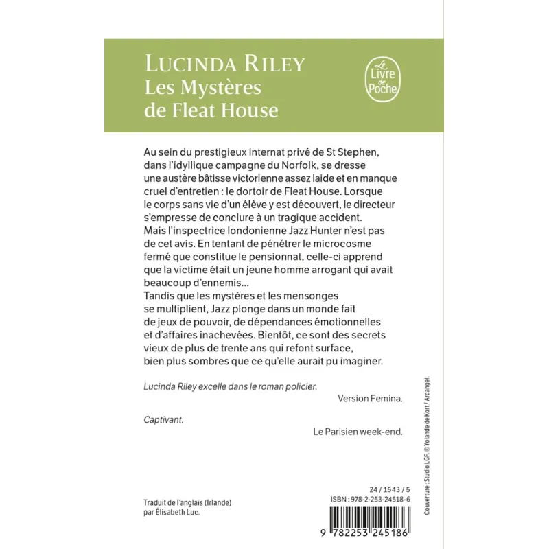 Les mystères de Fleat House - Lucinda Riley - Le Livre de Poche - Poche - ravate.com librairie reunion