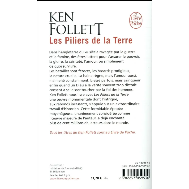 Les piliers de la Terre : Intégrale Tomes 1 et 2 - Ken Follett - Le Livre de Poche - Poche - ravate.com librairie reunion