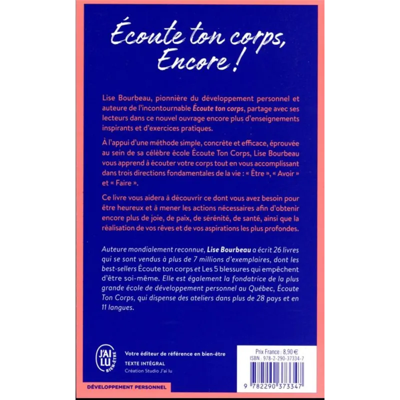 écoute ton corps, encore ! - Lise Bourbeau - J - ravate.com librairie reunion