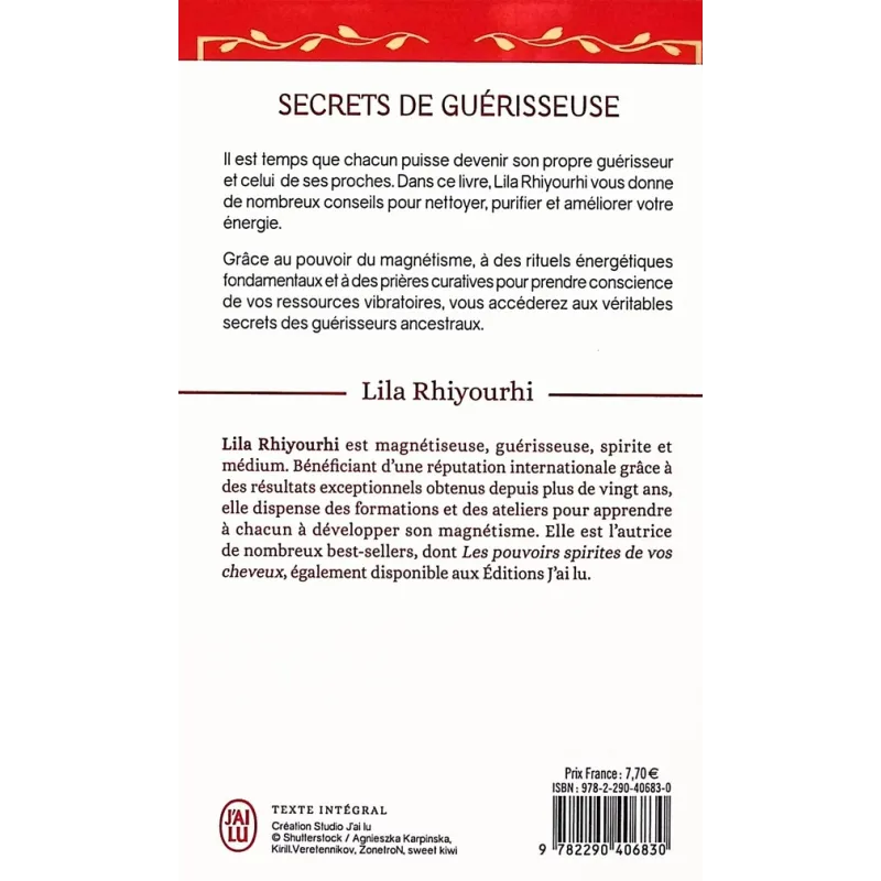 Secrets de guérisseuse : Renouez avec les pouvoirs extraordinaires de votre énergie - Lila Rhiyourhi - J - ravate.com...