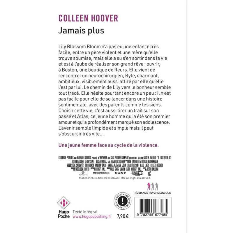 Jamais plus - Colleen Hoover - Hugo Poche - Poche - ravate.com librairie reunion