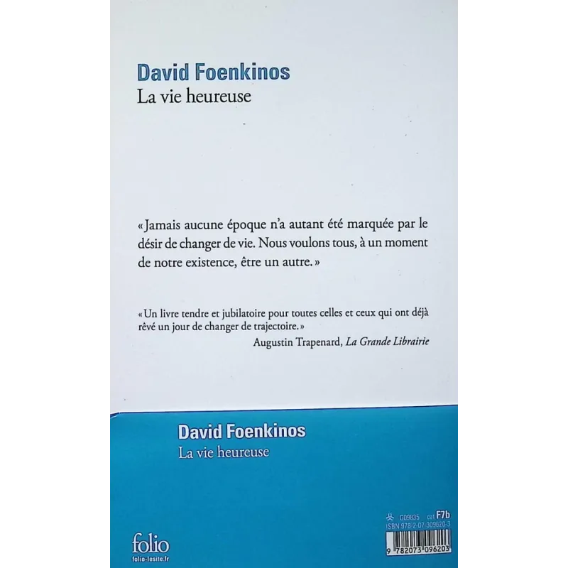 La vie heureuse - David Foenkinos - Folio - Poche - ravate.com librairie reunion