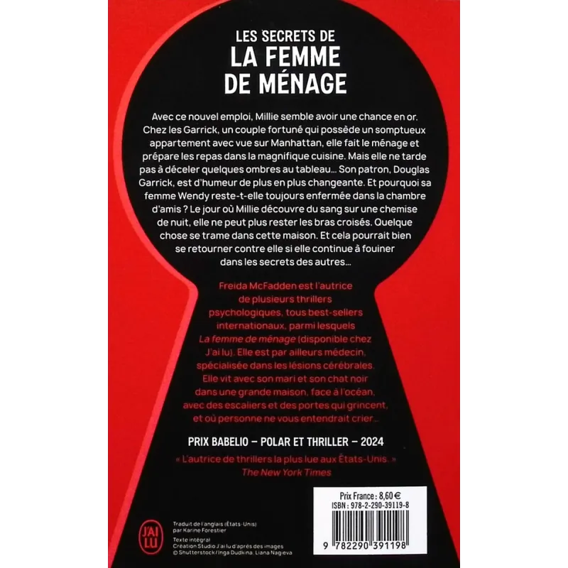 Les secrets de la femme de ménage - Freida McFadden - J - ravate.com librairie reunion
